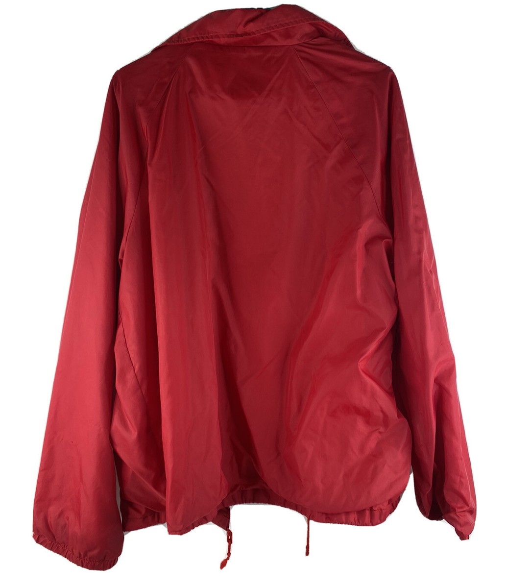 Athletic Works Mens Large Red Jacket Snap Front Drawstring Athletic Works Mens Large Red Jacket Snap Front Drawstring