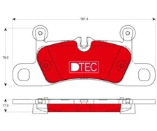 Brake pad set, disc brake DTEC COTEC TRW GDB1875DTE