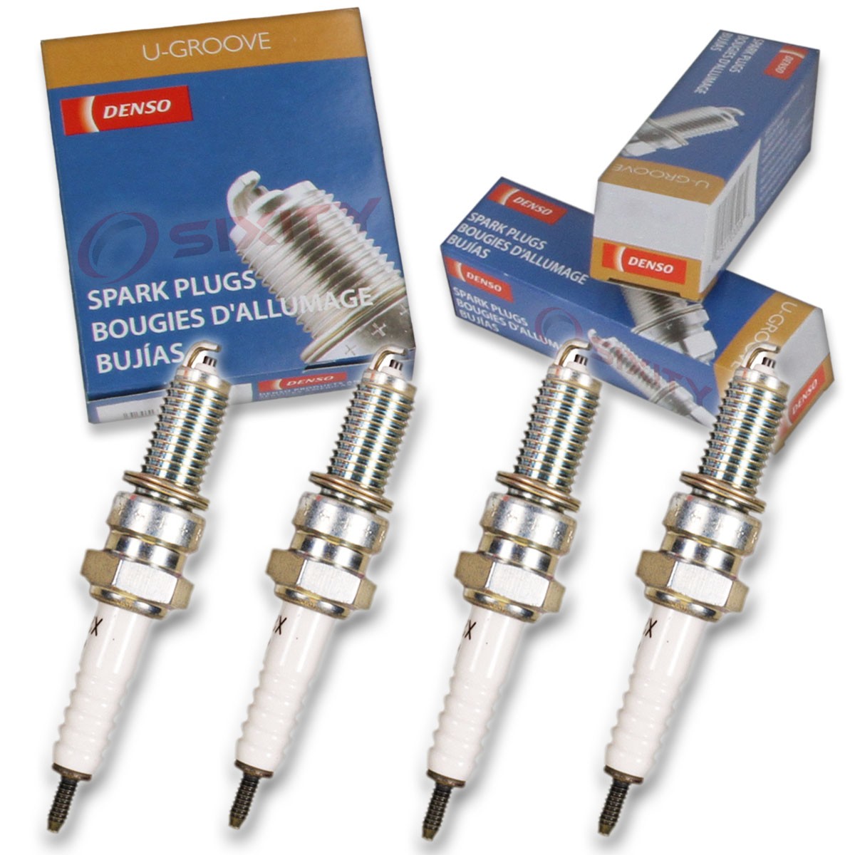 4 pc Denso Standard U-Groove Spark Plug for Yamaha XVZ1300TFM Royal Star wz