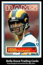 1983 Topps Vince Ferragamo #90 Los Angeles Rams NFL Football