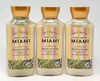 Set Of 3~ New~Bath & Body Works Meet Me In Miami Body Lotion 8Oz~Very Rare!