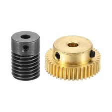 Worm Gear Set 0.5 Module 1:40 Reduction Rate(Gear-4mm Bore, Rod 4mm Bore)