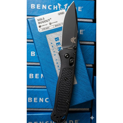 Benchmade BUGOUT 535-3 | CPM S90V | Folding BLACK KNIFE With Free Shipping