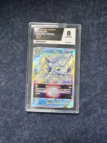 Alolan Vulpix VSTAR 034/195 — Silver Tempest (2022) Ace 8