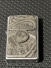 Harley Davidson Motor Flag Zippo Lighter Lightly Used