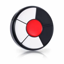 Go Ho 3-in-1 Clown SFX Face Paint Wheel White Black Red for Halloween Makeup