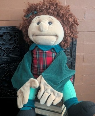 Folktail Folkmanis Furry Folk 24 Full Body Puppet Show Curly Hair Girl Art Large