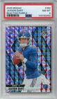 2025 Panini Mosaic Jaxson Dart REACTIVE PURPLE PRIZM Rookie RC #362 PSA 8 GIANTS