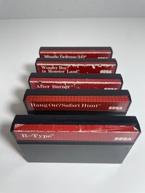 Sega Master System Games Lot of 5 R-Type Wonder Boy After Burner Missile