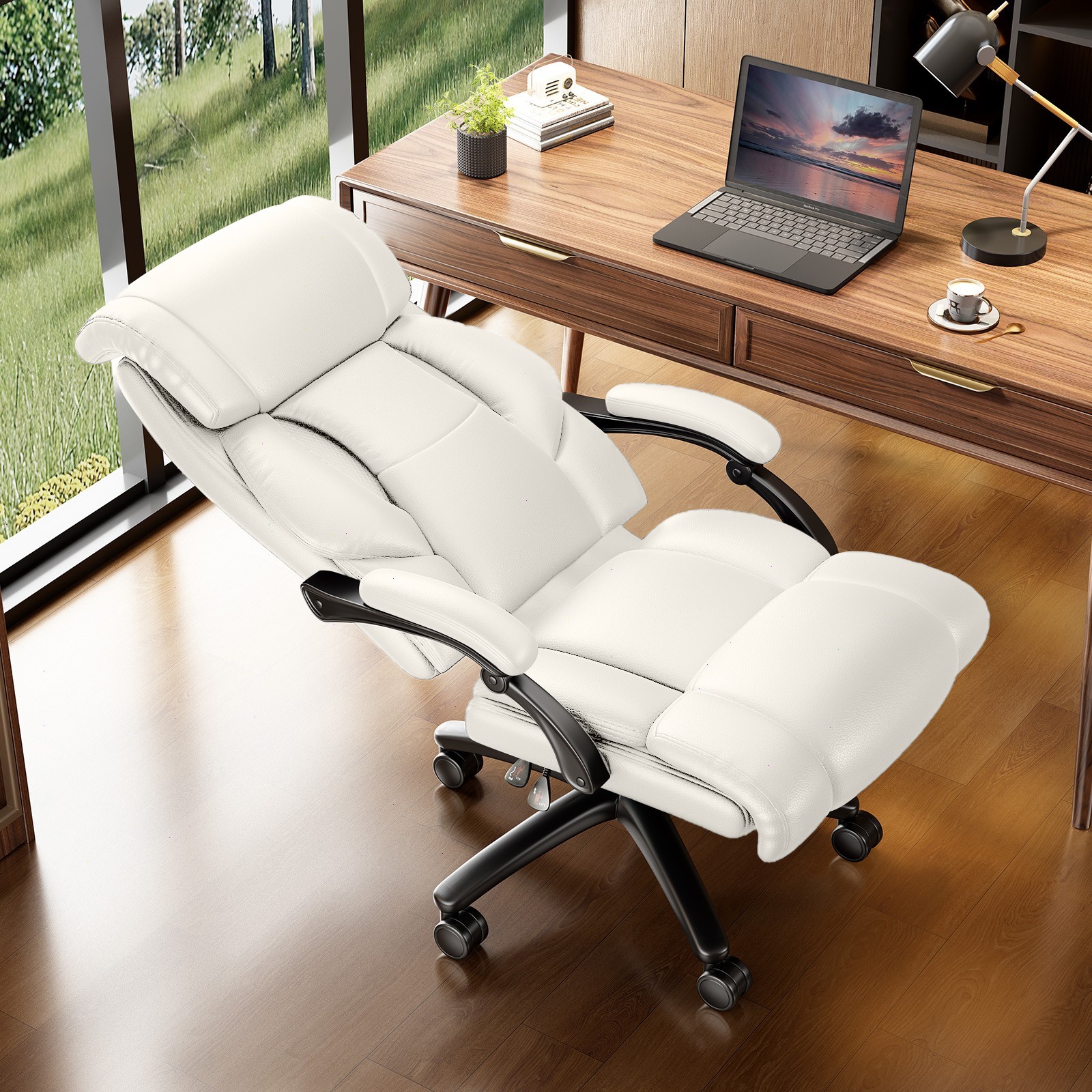 Executive High Back With Armrest Swivel Computer Desk Chair 