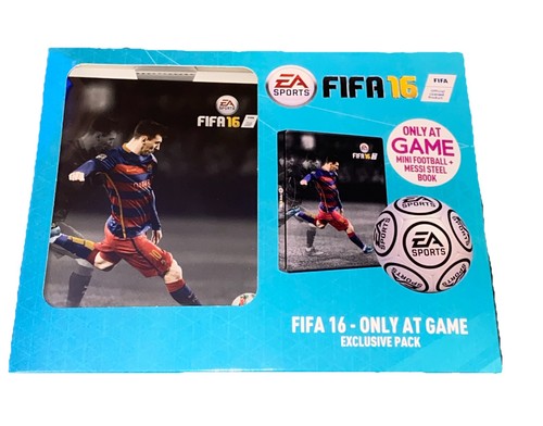 Fifa 16 Game Exclusive Pack - Mini Football+Messi Steel Book PS3 (New Unopened) - Picture 1 of 6