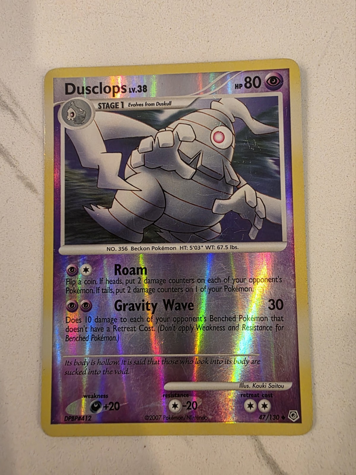 Pokemon TCG Diamond & Pearl Dusclops 47/130 Reverse Holo - LP/NM