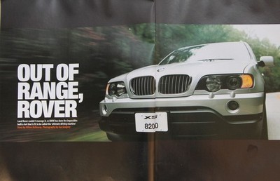 Original CAR 1999 extracted mag article: BMW X5 4x4 'ultimate driving machine '