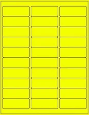 100 Sheets / 3000 Fluorescent FBA and Word Compatible Size Address Labels 30U...