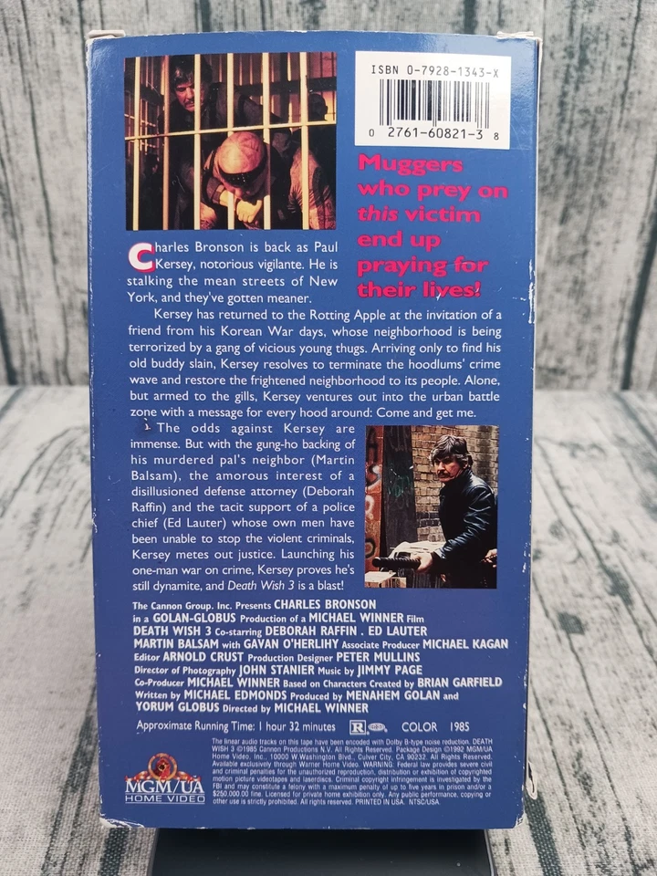 Death Wish 3 (VHS, 1992) Charles Bronson - Pre-Owned, Good Condition - Image 2 of 2