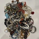 4 Lb + Mixed Costume Jewelry Severely Tangled Lot Wearable & Repair Vintage Hunt