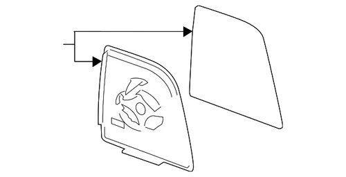 Genuine Ford Mirror Glass CK4Z-17K707-A