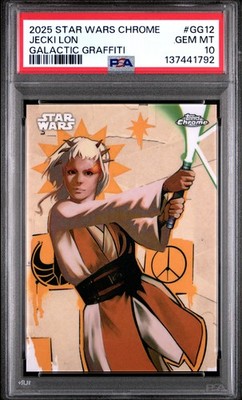 2025 TOPPS CHROME STAR WARS GALACTIC GRAFFITI #GG12 JECKI LON PSA