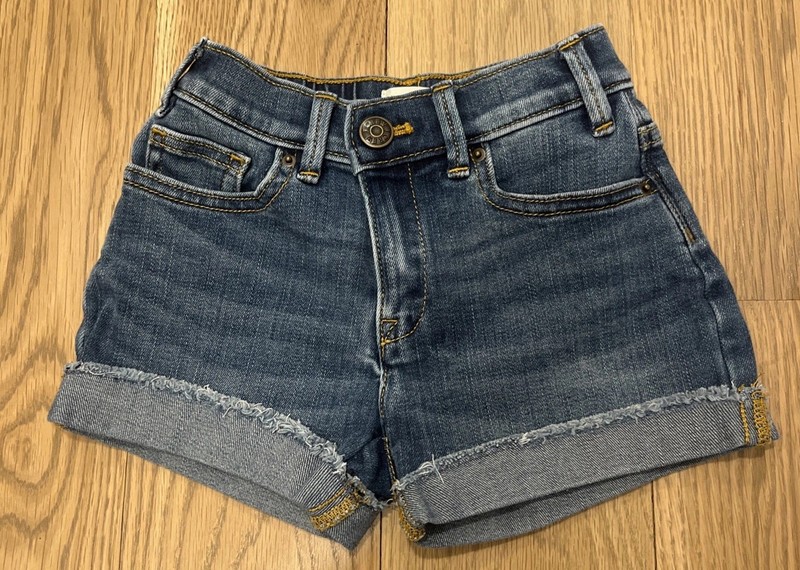 J. Crew Crewcuts Girls Denim Cut-off Jean Shorts 4/4T Vacation Play Summer