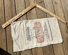 Vintage Pfister Hybrids Seed Corn Sack Bag and Folding Yield Computing Yardstick
