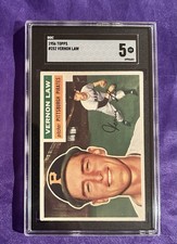 1956 Topps Vern Law #252 Grey Back SGC 5