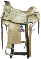 Leather Wade Tree A Fork Work Ranch Roping Western Horse Saddle Tack Equestrian