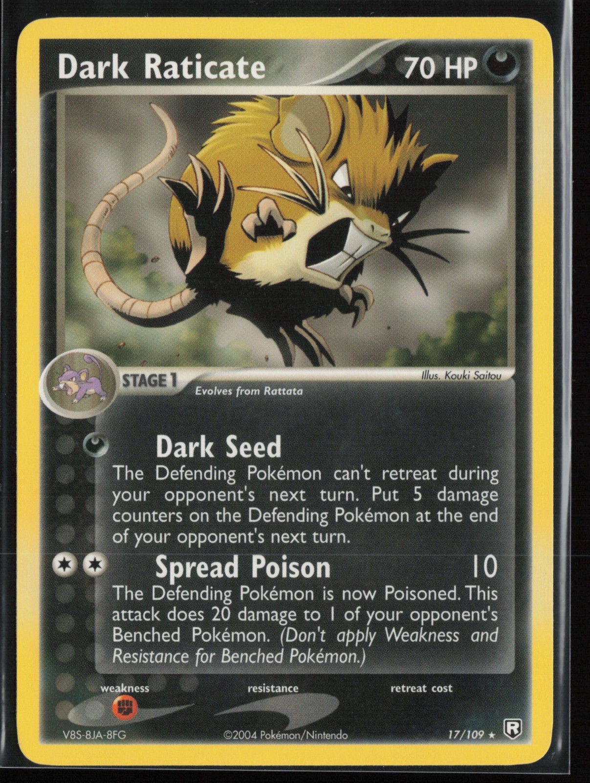 Dark Raticate 17/109 - Team Rocket Returns - PTCG - NM