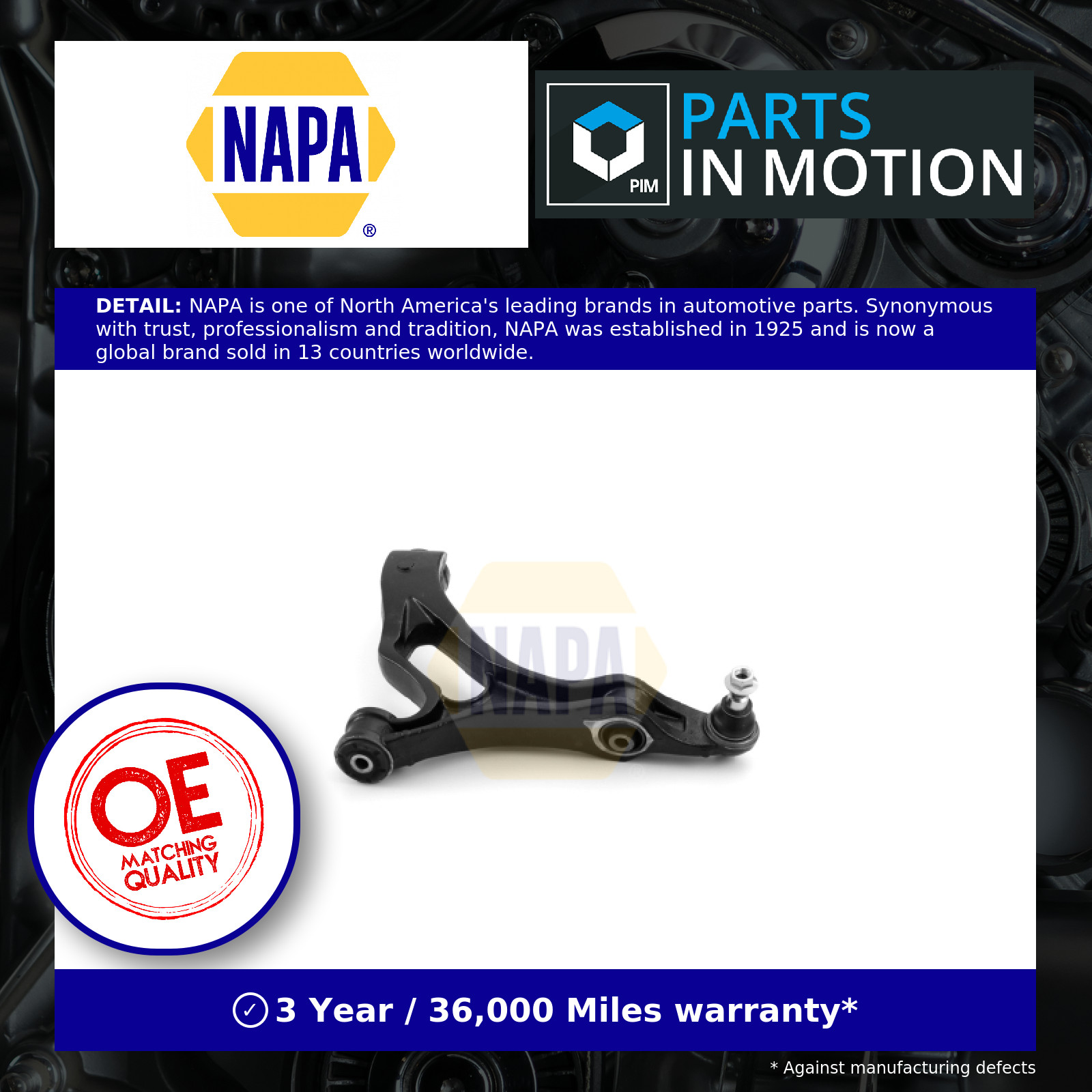 Wishbone / Suspension Arm Front Right NST2711 NAPA Track Control 7L0407152CS1
