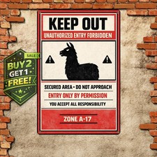 Beware Dog Trespassing Yard Sign Retro Property Safety Metal Tin Decor