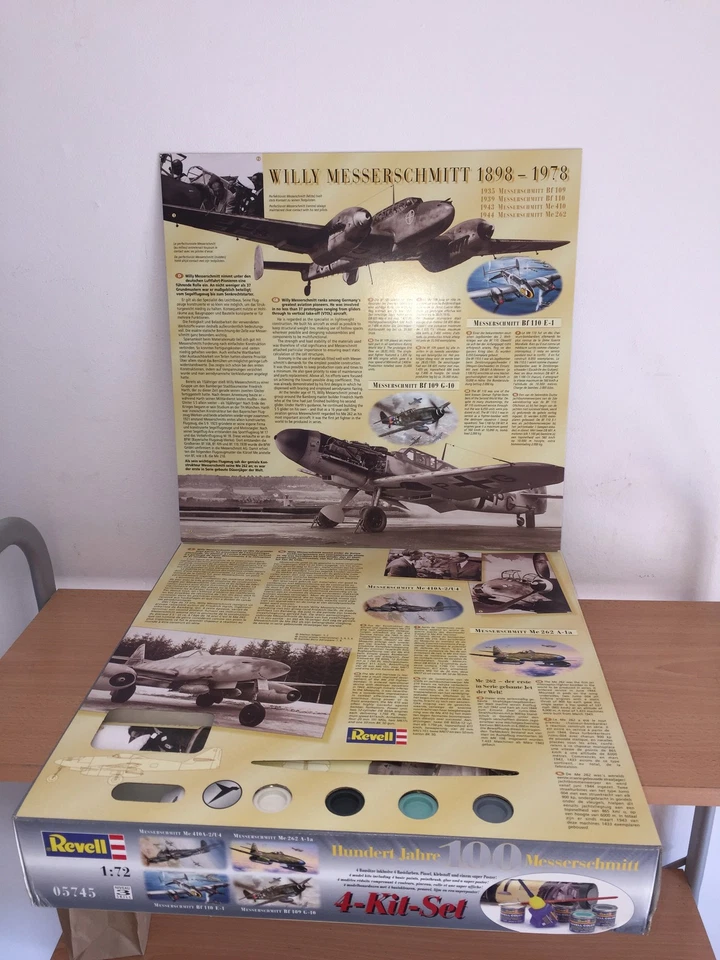 Revell Kit di Montaggio 1:72 05745 MESSERSCHMITT SET con 4 Aerei MIB, 1998 - Immagine 3 di 3