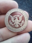 1968 Kennedy Half Cut Out Coin. 40% Silver. Raw