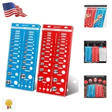 Quick-Identify 62 Nut & Bolt Set: 25 Metric, 25 Standard Sizes & Drill Gauges