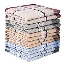 Men's Handkerchiefs, 12 Pack Soft Gents Hankies Set, Mens Premium Handkerchie...