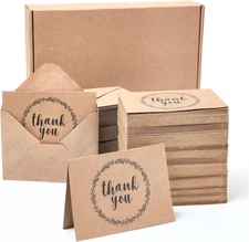 BEST PAPER GREETINGS Bulk Thank You Cards with Envelopes - 120 Pack, 3.5 X 5 in 