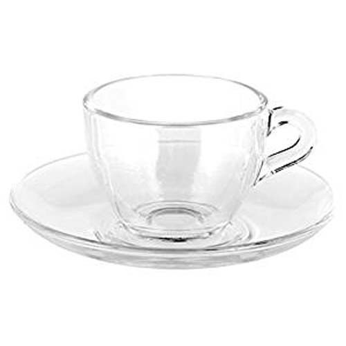 Home 6 Tassen Kaffee Mit Unterteller Basic Glas 5822500-image