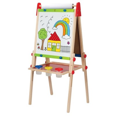 Hape E1010 Magnetic All in 1 Kids Height Adjustable Drawing Dry-Erase Chalkb...