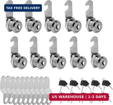 10 Pack Cam Locks Keyed Alike, 5/8'' Cylinder Zinc Alloy RV Storage Locks, Cabin