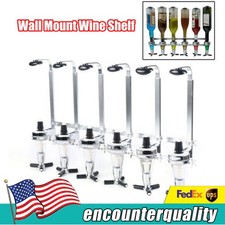 6 Bottle Liquor Dispenser Alcohol Drink Bar Beverage Whiskey Shot Stand Home