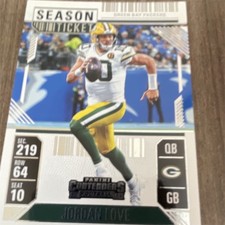 Panini Contenders Jordan Love #37 Season Ticket Green Bay Packers Football Card