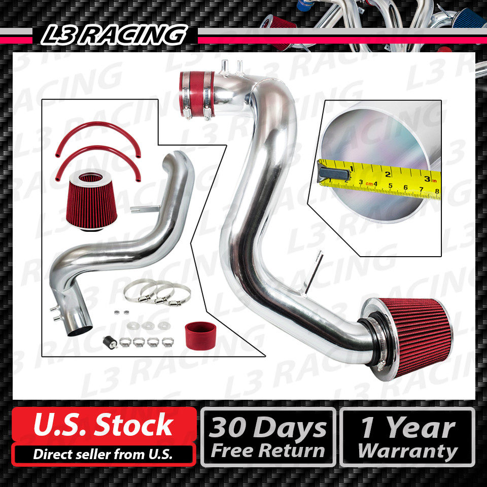 Cold Air Intake Induction + RED Cone Filter For 11-14 Sonata / Optima 2.4L NA