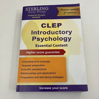 CLEP Introductory Psychology 3rd Edition Essential TPB 2024 Sterling Test Prep