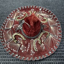 Vintage Pigalle XXXXX Purple/Gold Decorative Mariachi Sombrero