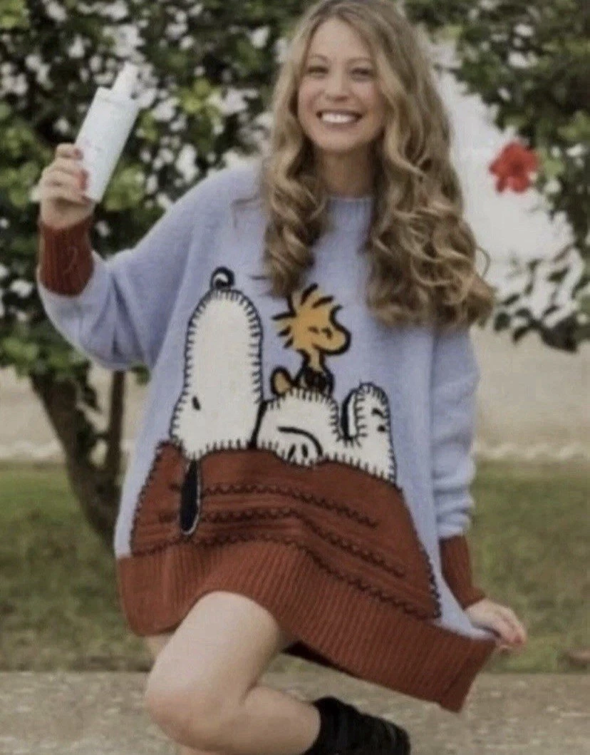 Zara Limited Edition Peanut Snoopy Oversized jumper UK 12 14 16 18 No Returns 