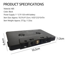 BT Cassette Adapter For Car With Stereo Audio Wireless Cassette Tape To Aux FCBZ