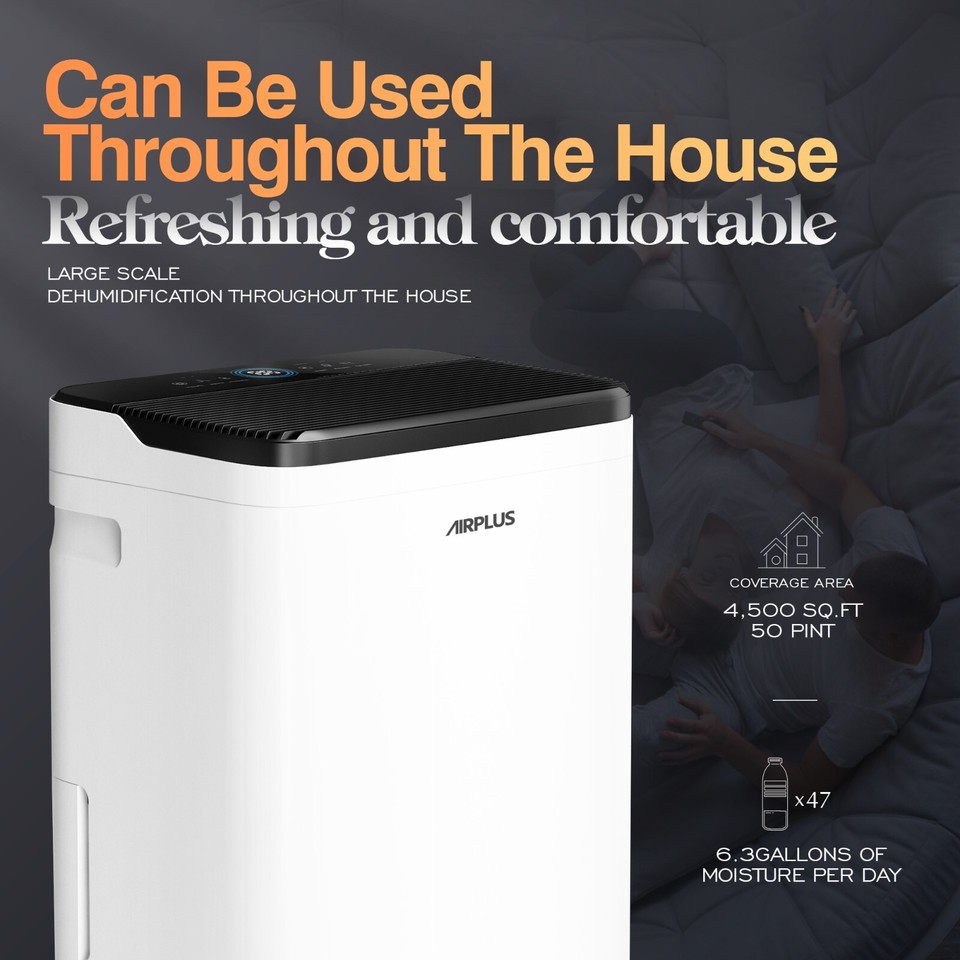 AIRPLUS Dehumidifier 25L/D For Basements, Large Rooms, Bathrooms Dryer