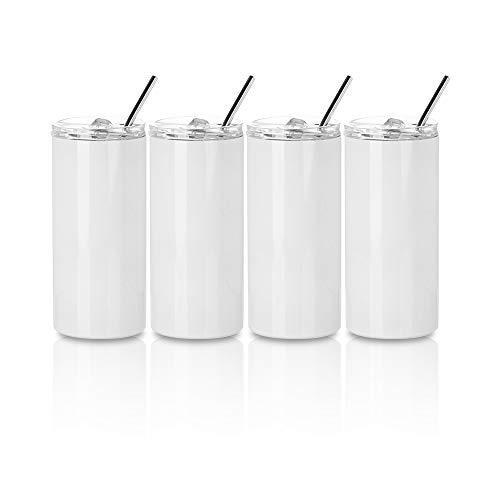 Bicchiere PYD Life Sublimazione Blanks Skinny 16 OZ Dritto Acciaio Inox Caffè - Foto 1 di 8