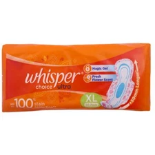 Whisper Choice Ultra Sanitary Napkin with Wings (XL) 20 pads- Free Shipping