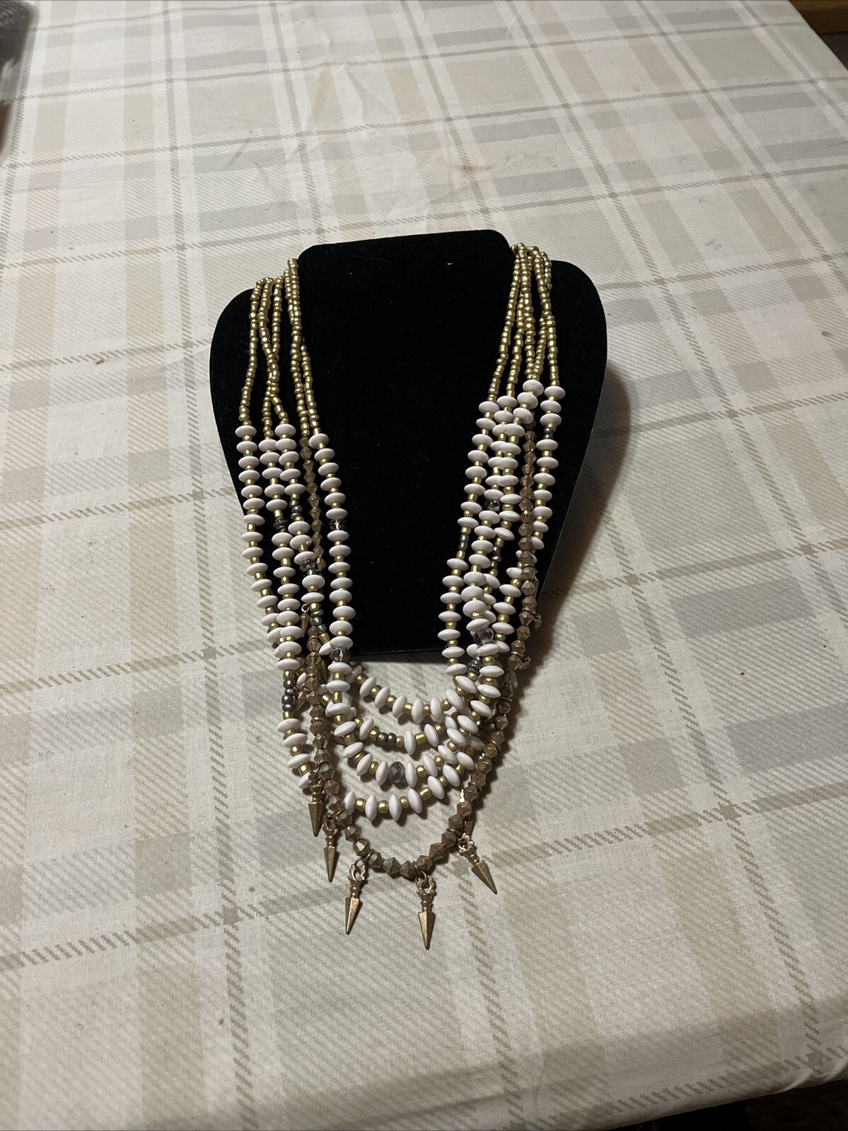 27” Plunder Multi Strand Beaded Statement Necklac… - image 1