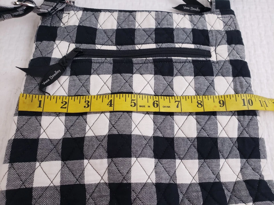 (55) Bolso Bandolera Vera Bradley Hipster Mujer Perla Cuadros Búfalo Acolchado Foto 3 de 4