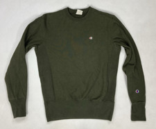 Champion Reverse Weave Crewneck Sweatshirt Women Small Olive Green